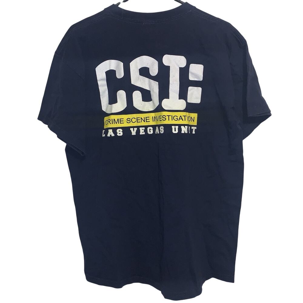 Vintage Y2K Crime Scene Investigator Las Vegas Unit CSI TV Show TND Shirt L